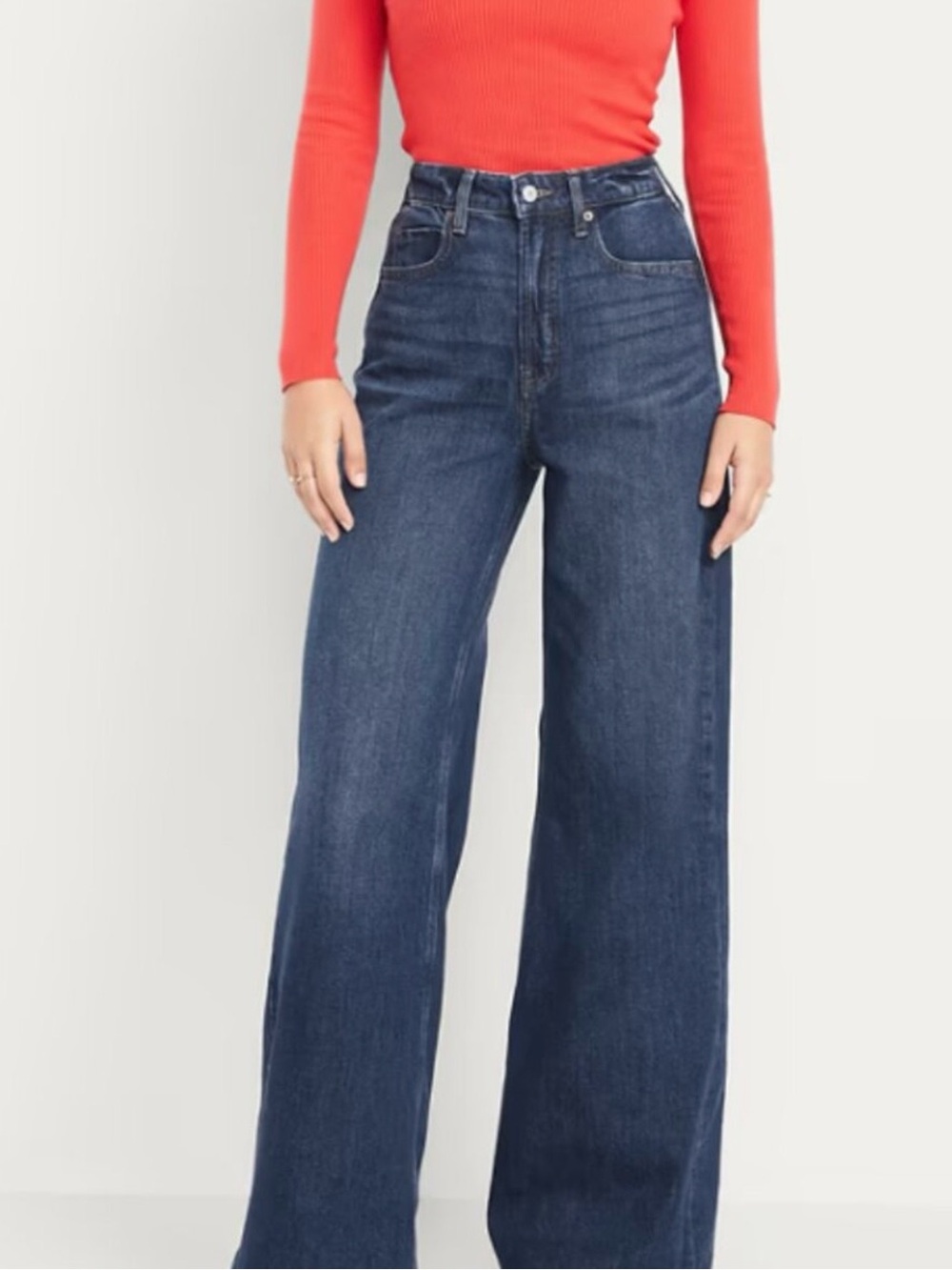Old Navy 8 Tall Extra High Rise Super Wide Leg Jeans